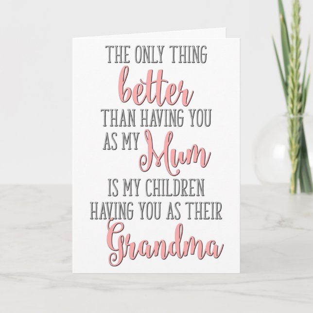 Das Einzige, was besser ist, als dich als meine Mu Karte (Vorderseite)