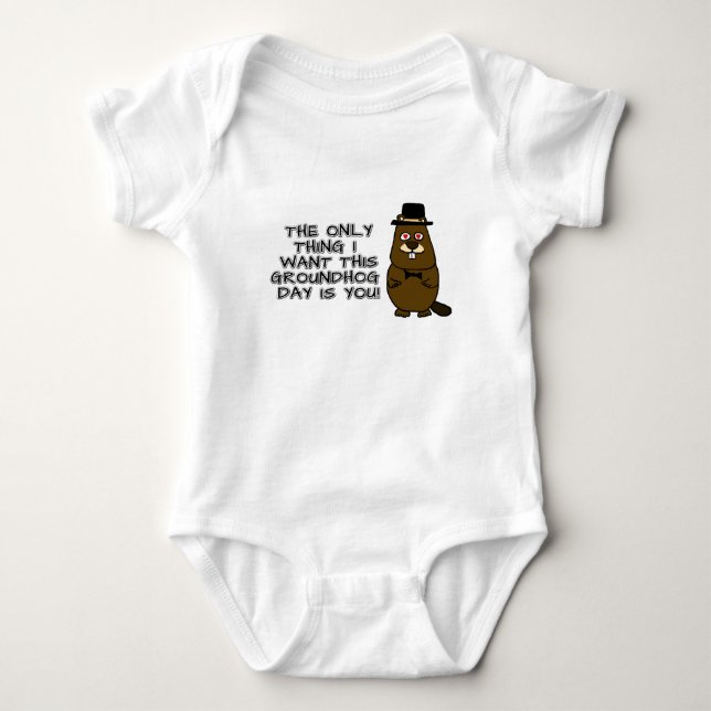 Das Einzige, was ich an diesem Groundhog Day gewol Baby Strampler (Vorderseite)