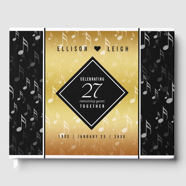 Das elegante 27. Musikfestival Gästebuch (Vorderseite)