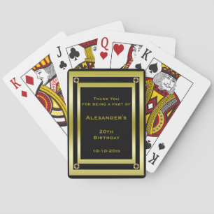 Das elegante, die Schwarze u. Gold gerahmt sind, Spielkarten