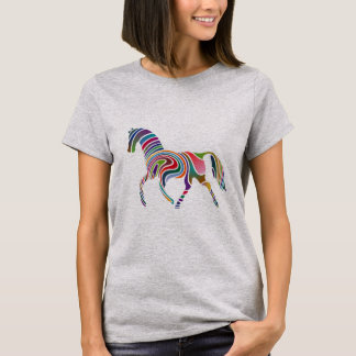 Das elegante, farbenfrohe Regenbogenpferd T-Shirt