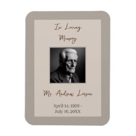 Das elegante Gedächtnis der Beerdigung Magnet