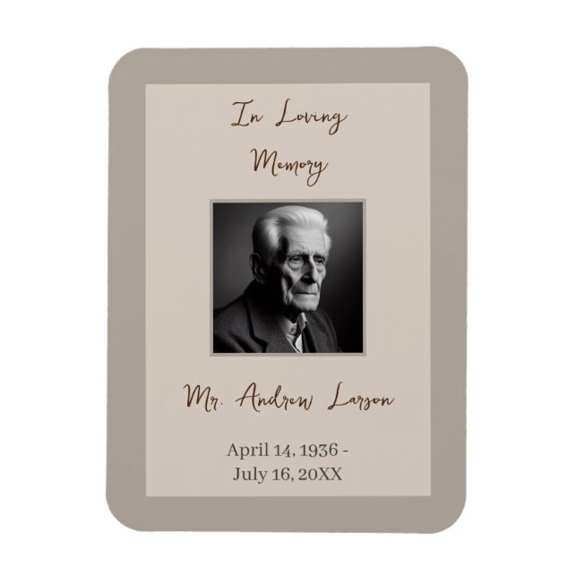 Das elegante Gedächtnis der Beerdigung Magnet (Vertikal)