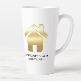 Das elegante Gold House Symbol Real Anwesen Design Milchtasse