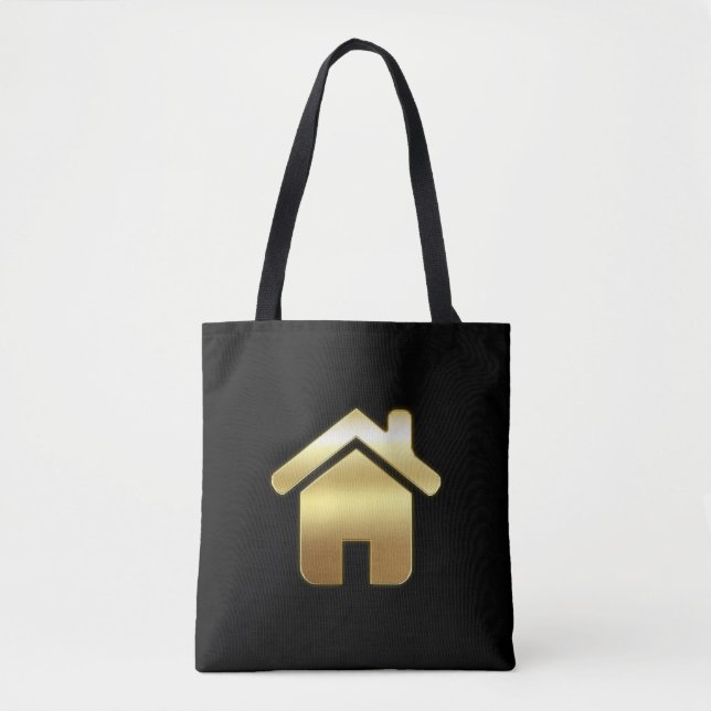 Das elegante Gold House Symbol Real Anwesen Design Tasche (Vorderseite)