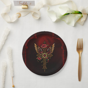 Das elegante Kreuz Pappteller