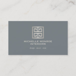 Das elegante Logo des griechischen Key-Designers S Visitenkarte