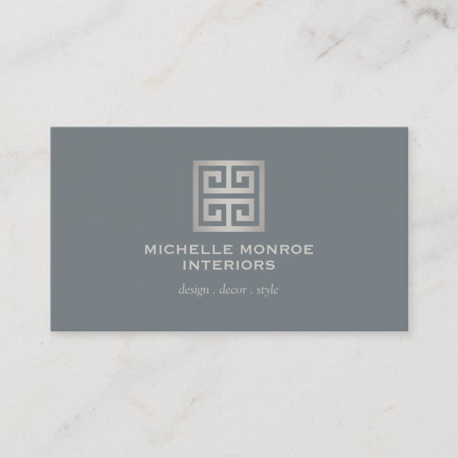 Das elegante Logo des griechischen Key-Designers S Visitenkarte (Vorderseite)