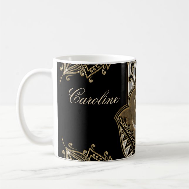 Das elegante Schild Ohm. Kaffeetasse (Links)