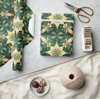 Das elegante Weihnachten - Stern Geschenkpapier