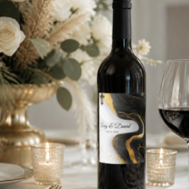 Das elegante Weinlabel Black and Gold Weinetikett