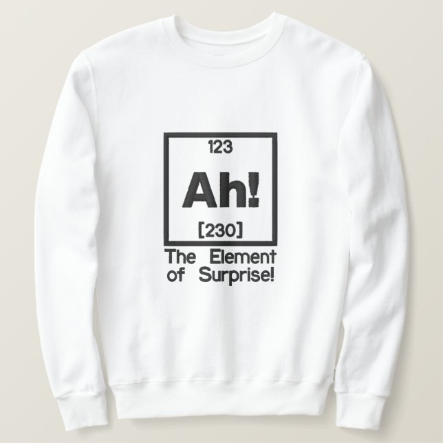 Das Element überraschender Stickerei Besticktes Sweatshirt (Design vorne)