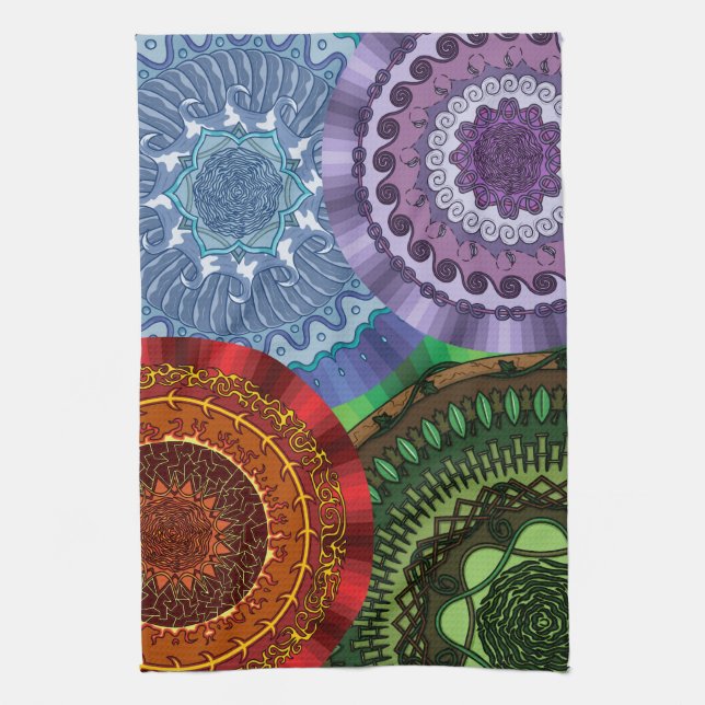 Das Elemente Mandalas Handtuch (Vertikal)