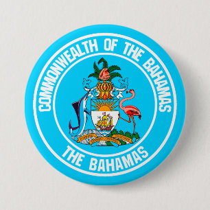 Das Emblem der Bahamas-Runde Button
