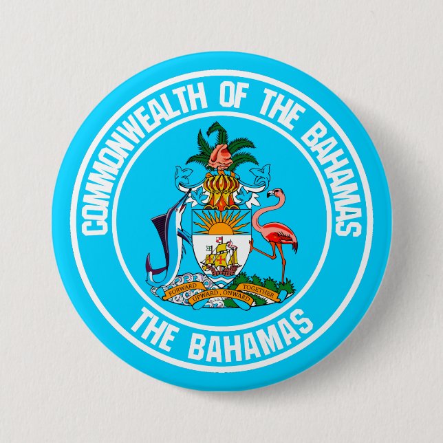 Das Emblem der Bahamas-Runde Button (Vorderseite)