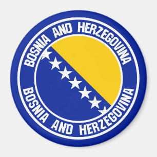 Das Emblem der Bosnien-Herzegowina-Runde Magnet