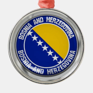 Das Emblem der Bosnien-Herzegowina-Runde Ornament Aus Metall