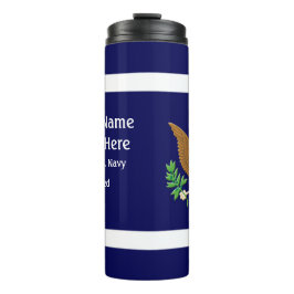 Das Emblem der militärischen Marine personalisiere Thermosbecher