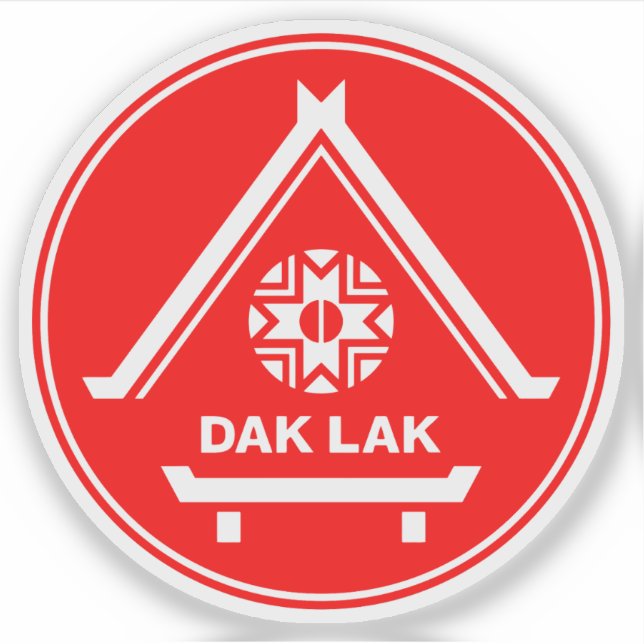 Das Emblem der Provinz Dak Lak Aufkleber (Vorderseite)