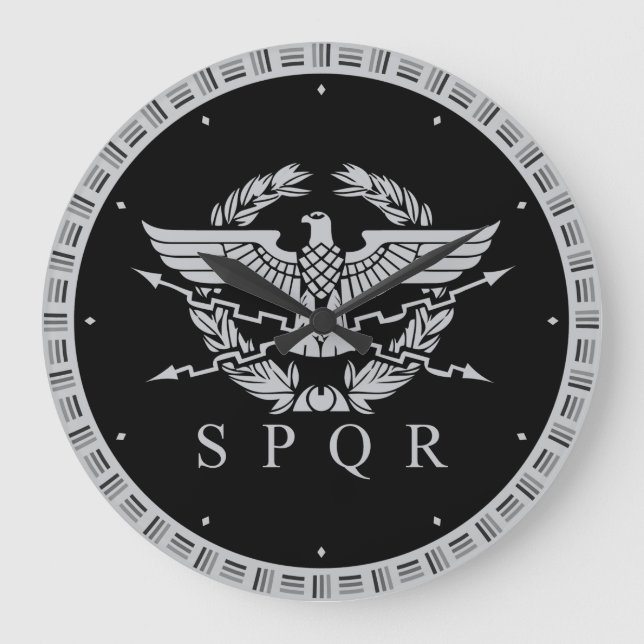 Das Emblem des Römischen Reiches. Große Wanduhr (Vorderseite)