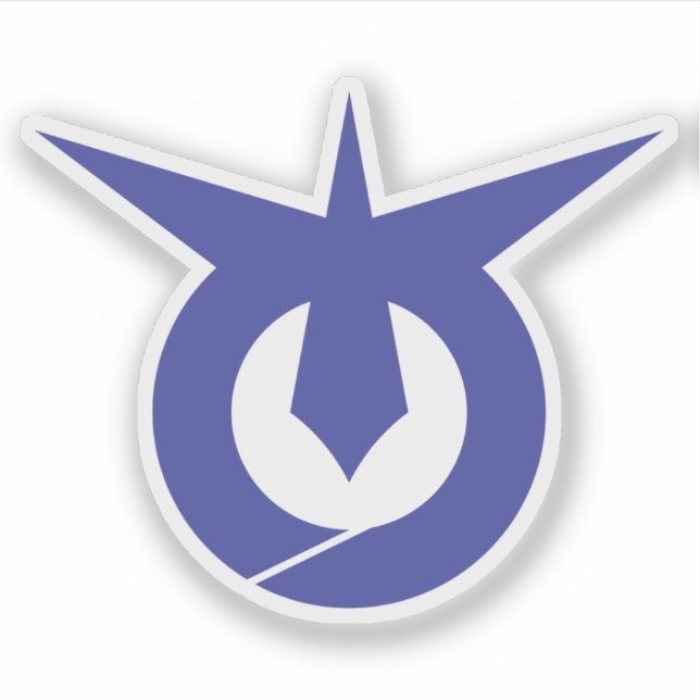 Das Emblem von Aki, Kōchi Aufkleber (Vorderseite)