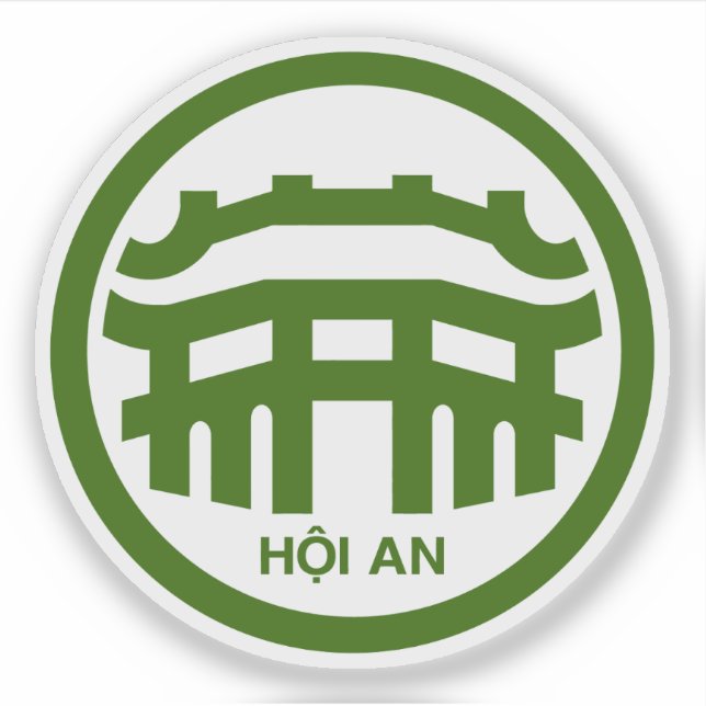 Das Emblem von Hoi An, Vietnam Aufkleber (Vorderseite)