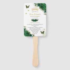 Das Emerald Green Floral Events Programm für Quinc Fächer