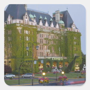 Das Empress Hotel am inneren Hafen in Quadratischer Aufkleber
