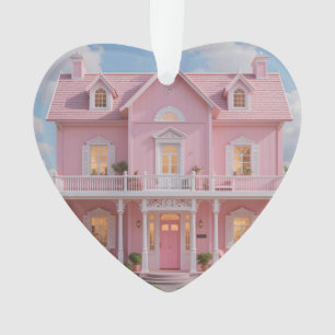 Das Enchanted Rose rosa Haus Ornament