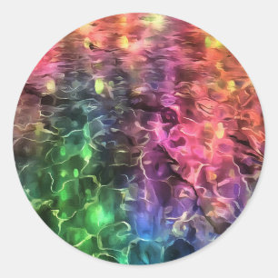 Das Ende der Abstrakten Rainbow-Kunst Runder Aufkleber
