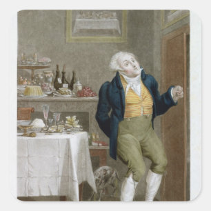 Das Ende der Gastronomie Quadratischer Aufkleber