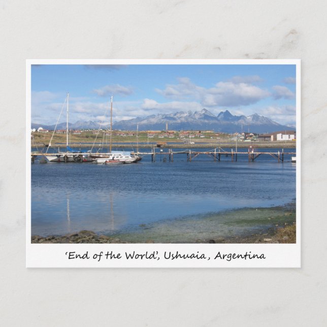 Das Ende der Welt, Ushuaia, Argentinien Postkarte (Vorderseite)