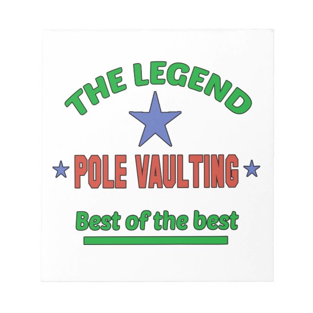 Das Ende des Pole Vaulting Notizblock (Vorderseite)