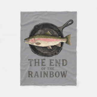 Das Ende des Regenbogens Lustige Forellenangeln Gr Fleecedecke