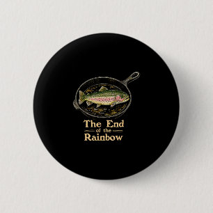 Das Ende des Regenbogens lustiger Forellenfisch au Button