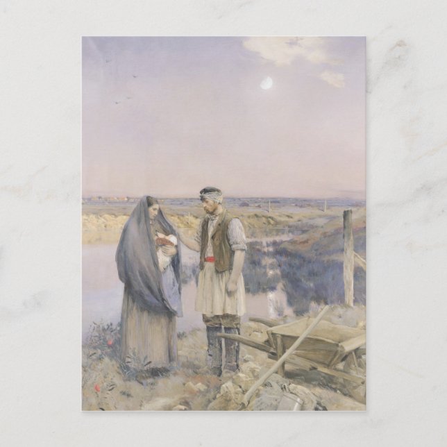 Das Ende des Tages, 1888 Postkarte (Vorderseite)