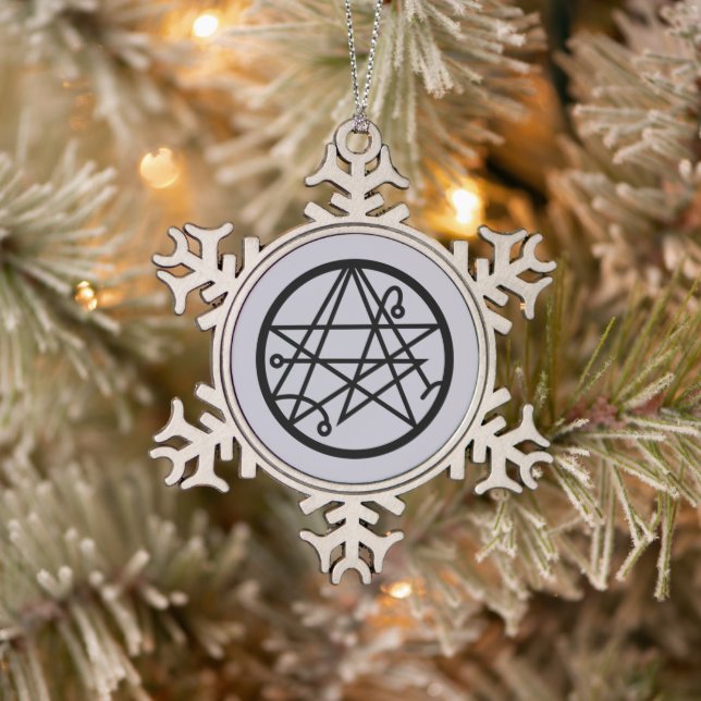 Das Ende des Tors Schneeflocken Zinn-Ornament (Baum)