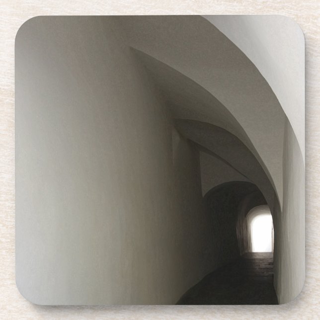 Das Ende des Tunnels Getränkeuntersetzer (Vorderseite)