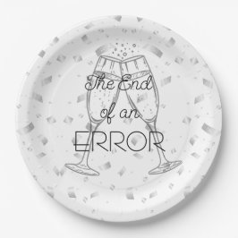 Das Ende eines Fehlers Champagner Scheidungsparty Pappteller