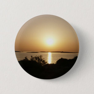 Das Enden-am griechischen Sonnenuntergang-Knopf Button