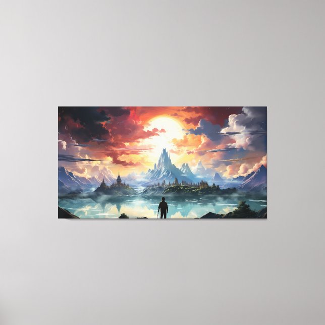 Das Endziel erreicht Leinwanddruck (Vorderseite)