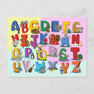 Das englische Alphabet Postkarte