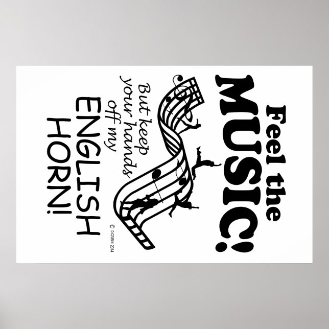 Das englische Horn spürt die Musik Poster (Vorne)