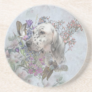 Das englische Setter Portrait , Kunst Getränkeuntersetzer