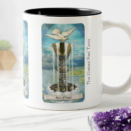 Das entfernte Deck des Tarots aus der Vergangenhei Zweifarbige Tasse