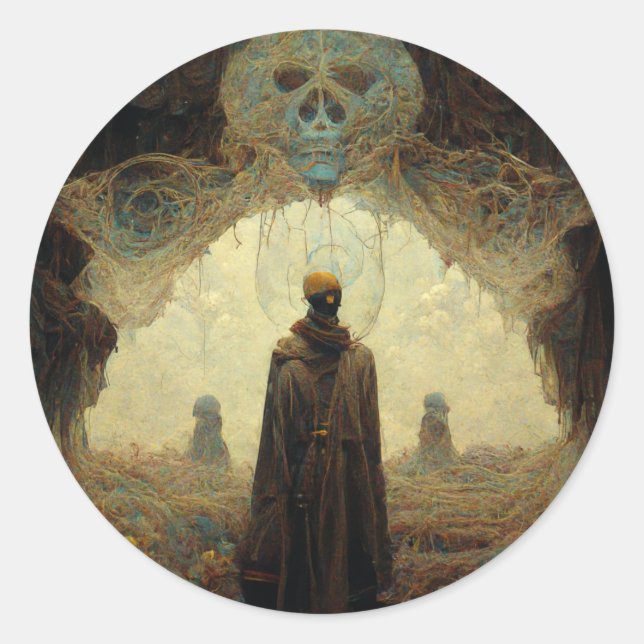 Das Entryway Dark Fantasy Sci-Fi Runder Aufkleber (Vorderseite)