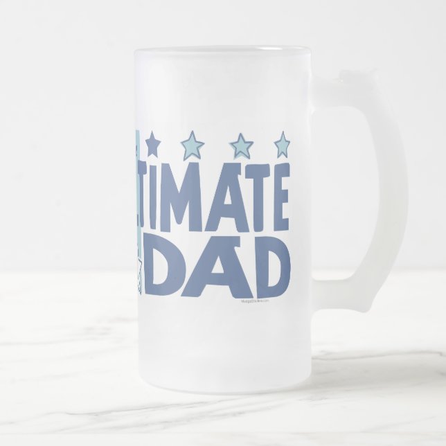 Das entscheidende Vater-Blau Mattglas Bierglas (Rechts)