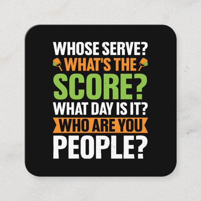 Das Ergebnis Pickleball Lover Quadratische Visitenkarte (Vorderseite)