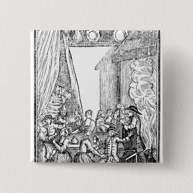Das Ernte-Abendessen, von den Roxburghe Balladen Button (Vorderseite)