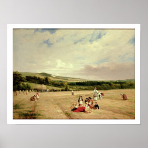 Das Ernte-Feld (Öl auf Leinwand) Poster
